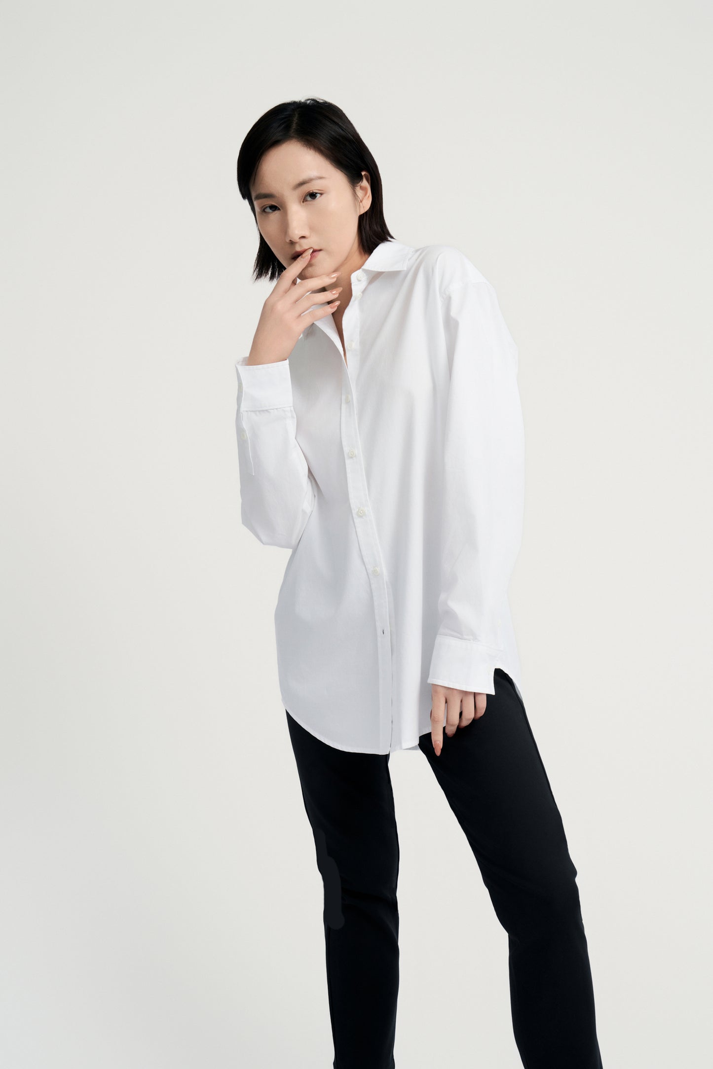 Boyfriend Poplin Shirt - White