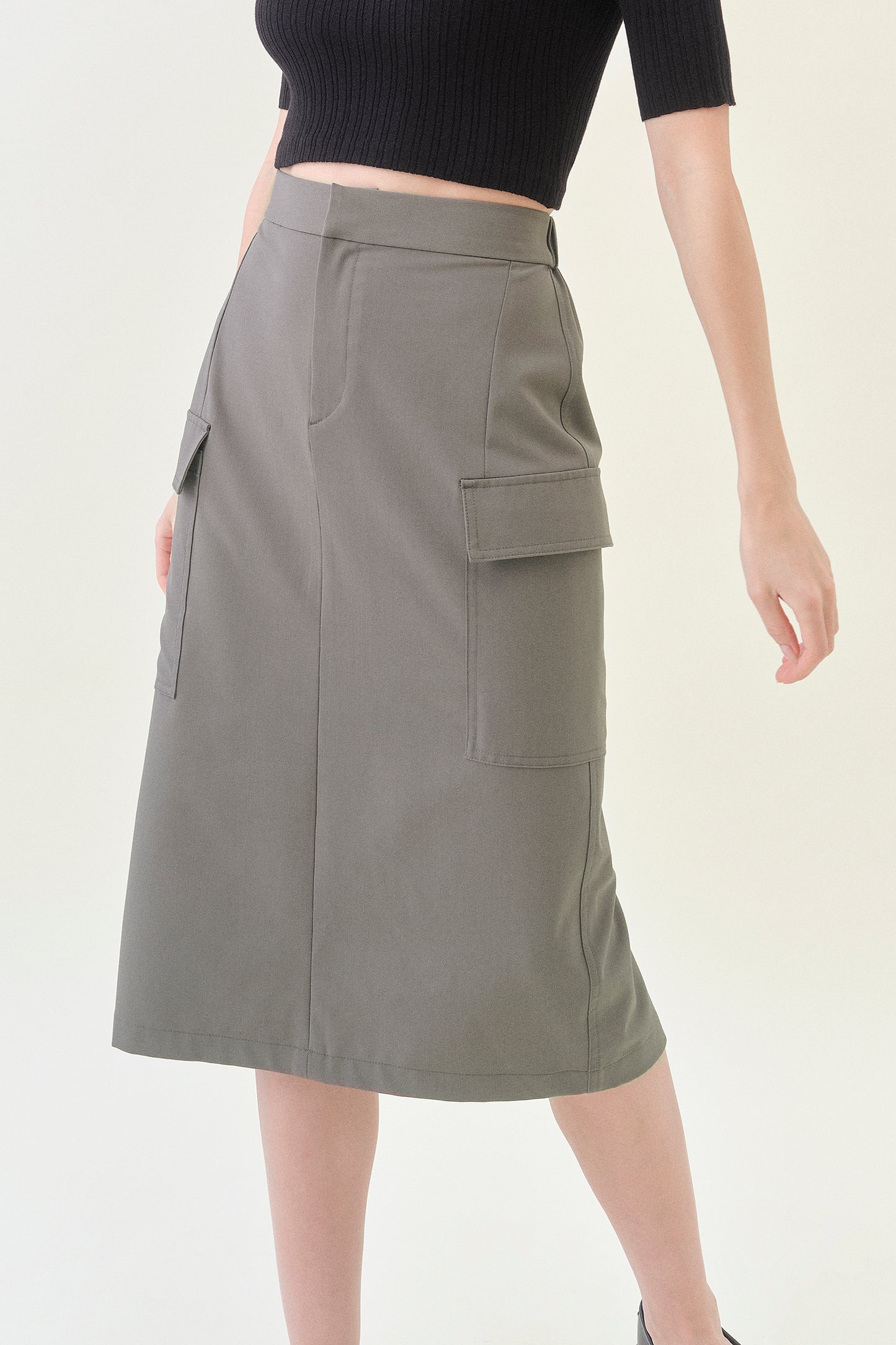 Cargo Midi Column Skirt - Sencha