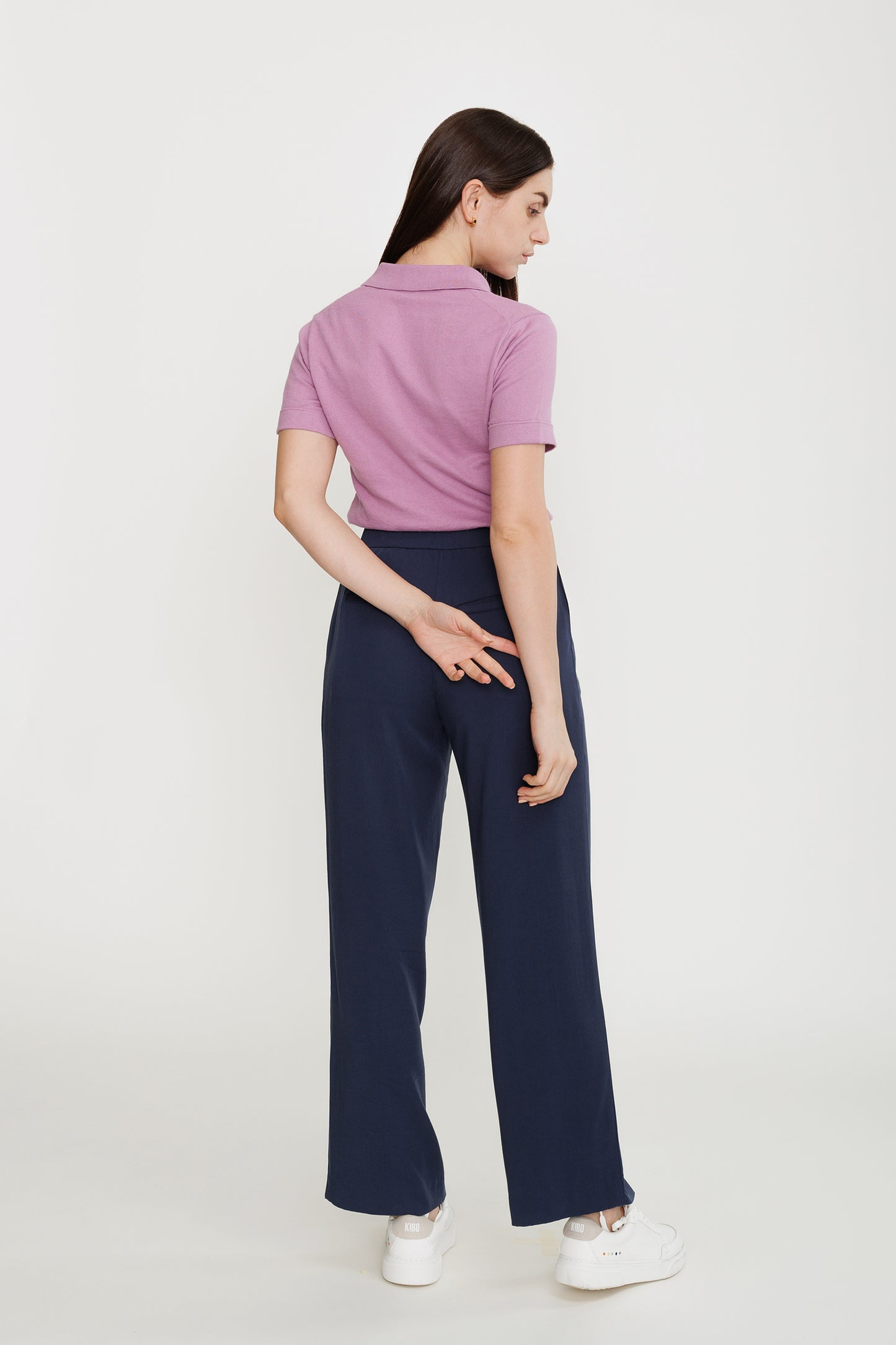 Short-sleeve Cotton Polo - Lilac