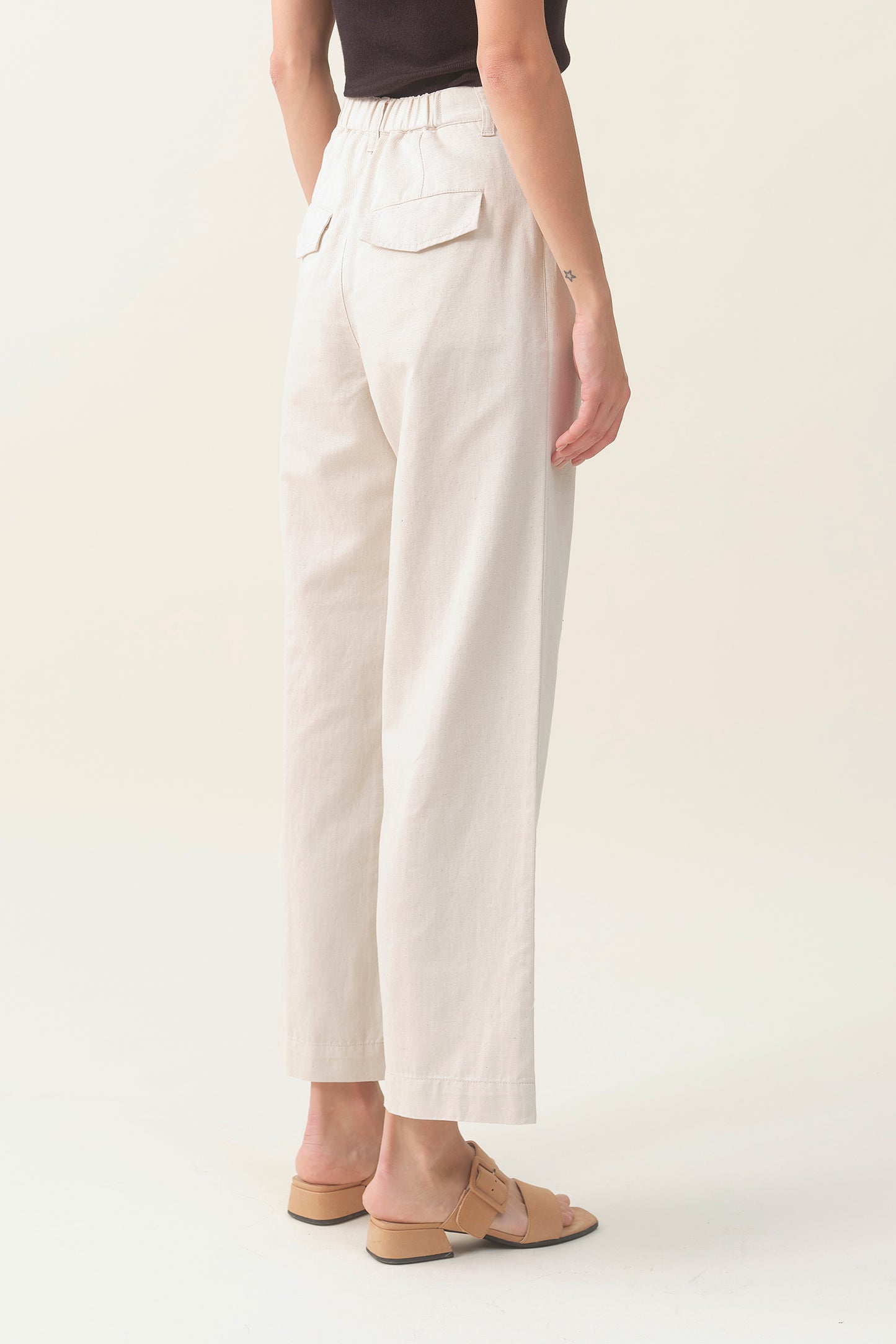 High-waist Linen Wide Pant - Raw