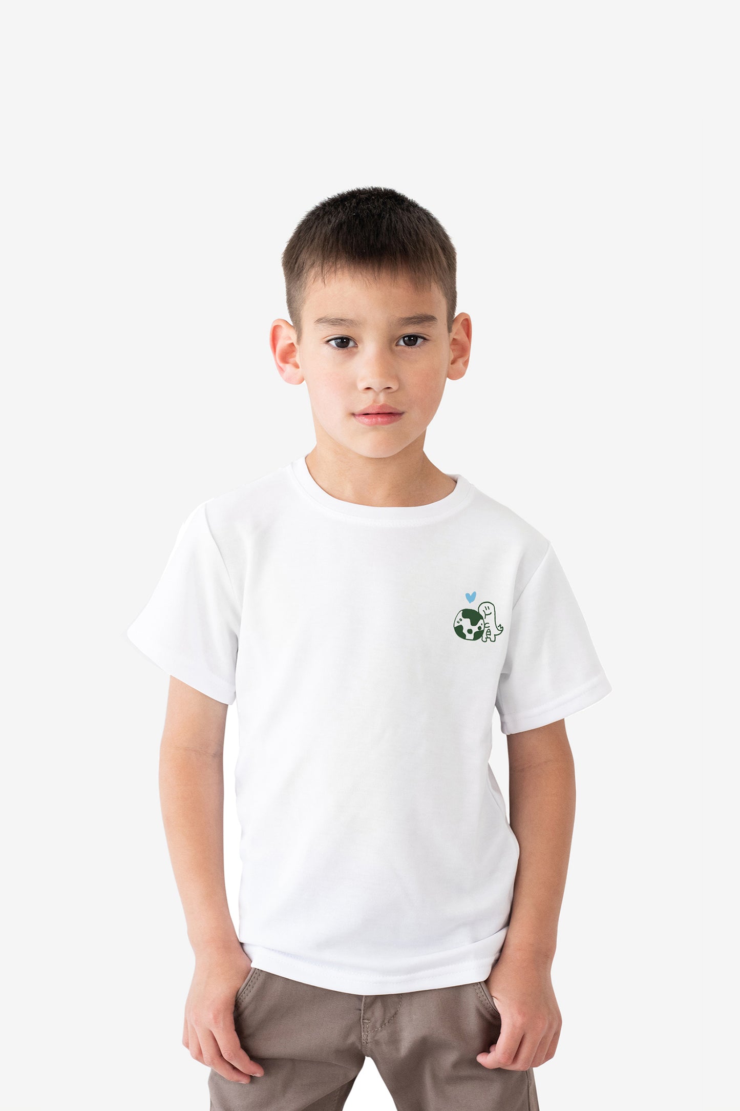 Kids Boxy Bamboo Tee x Andre Chu - Love Earth