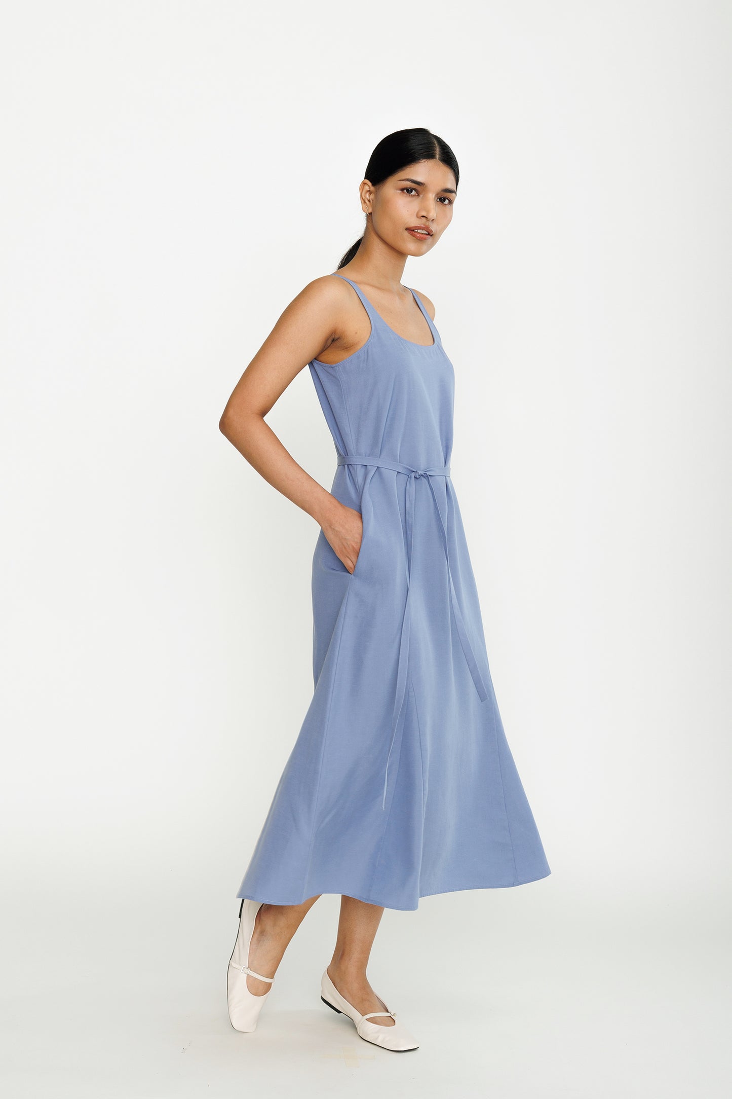 Multi-way Tencel Midi Dress - Blue Moon