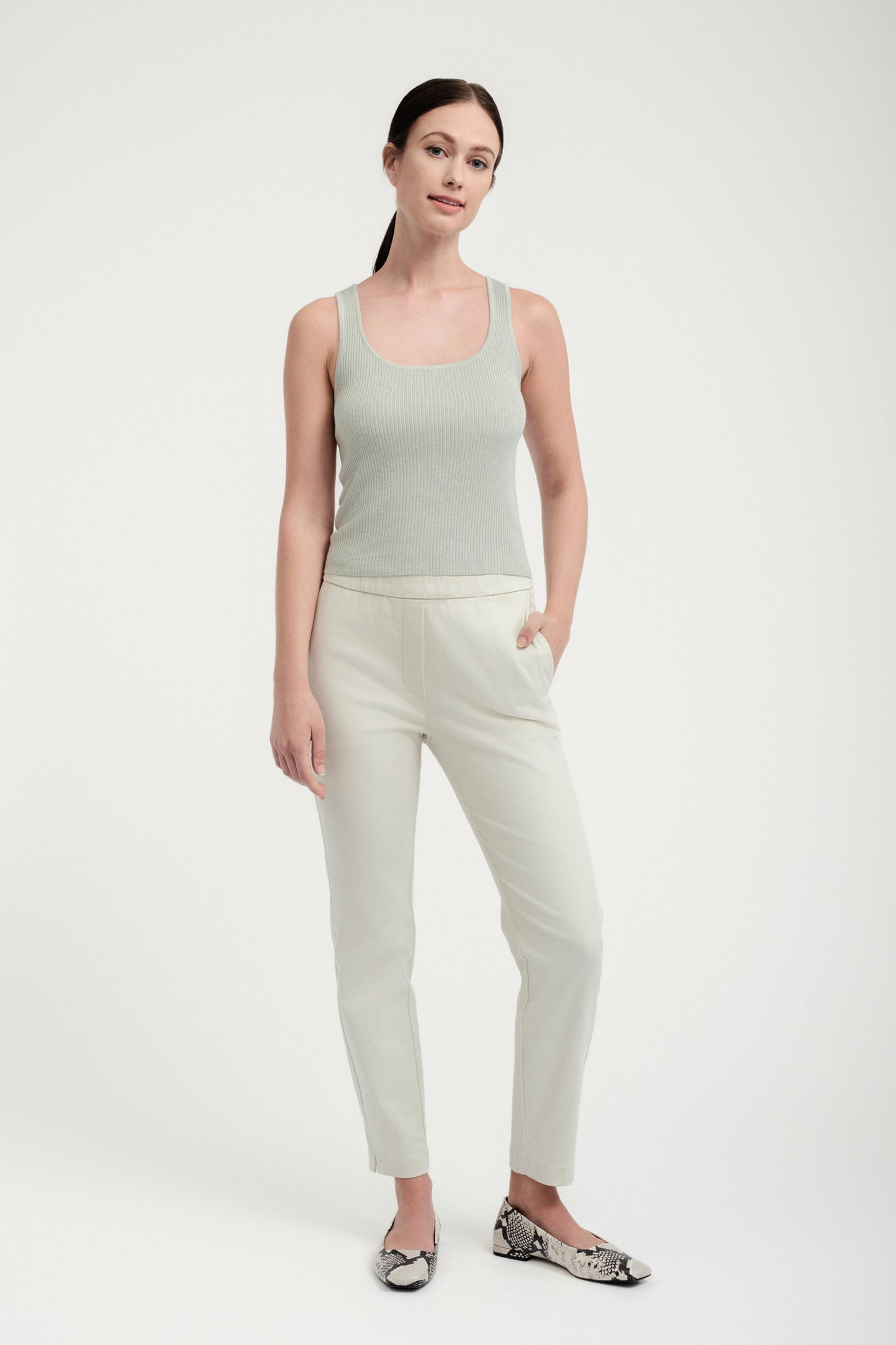 Pull-on Slim Chino - Coconut