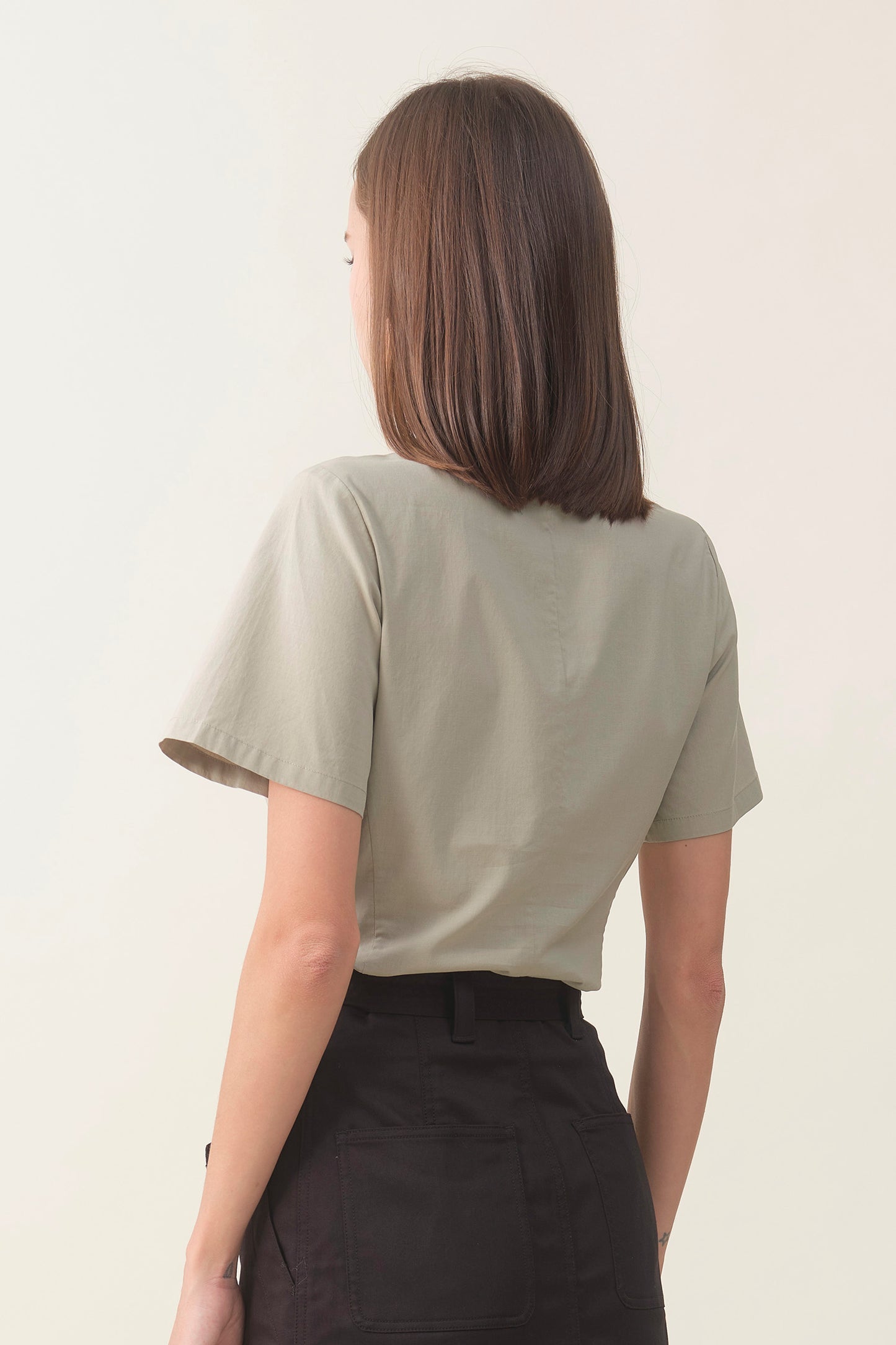 Slim Ruched Shirt - Laurel