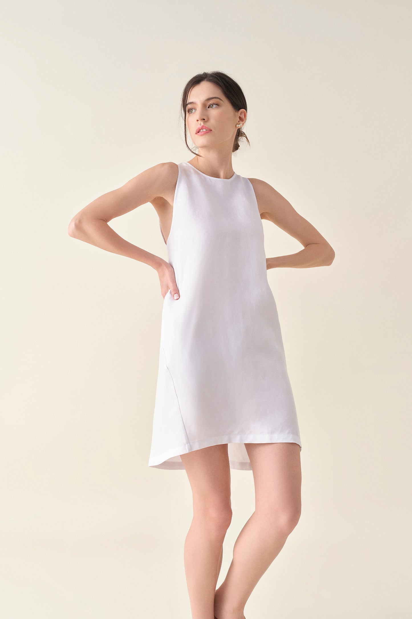 Cutout Mini Dress - White