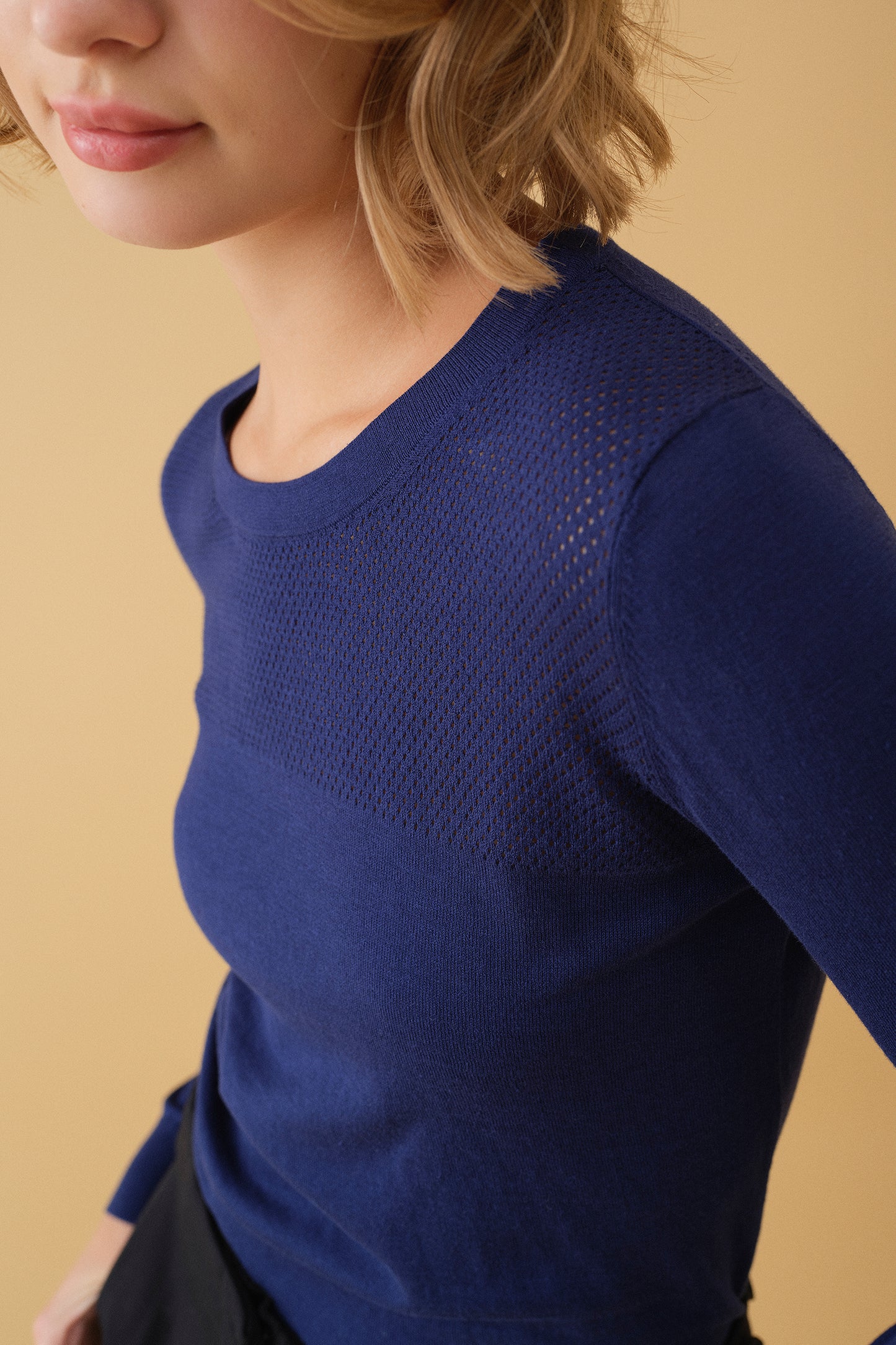 Openwork Sweater - Marine